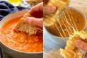 Sopa de tomate con tostado de queso: la combinación calórica perfecta para enfrentar el frío del invierno