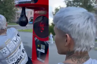 C4 Ruiz probó una máquina de boxeo en Rusia y ¡rompió el récord!