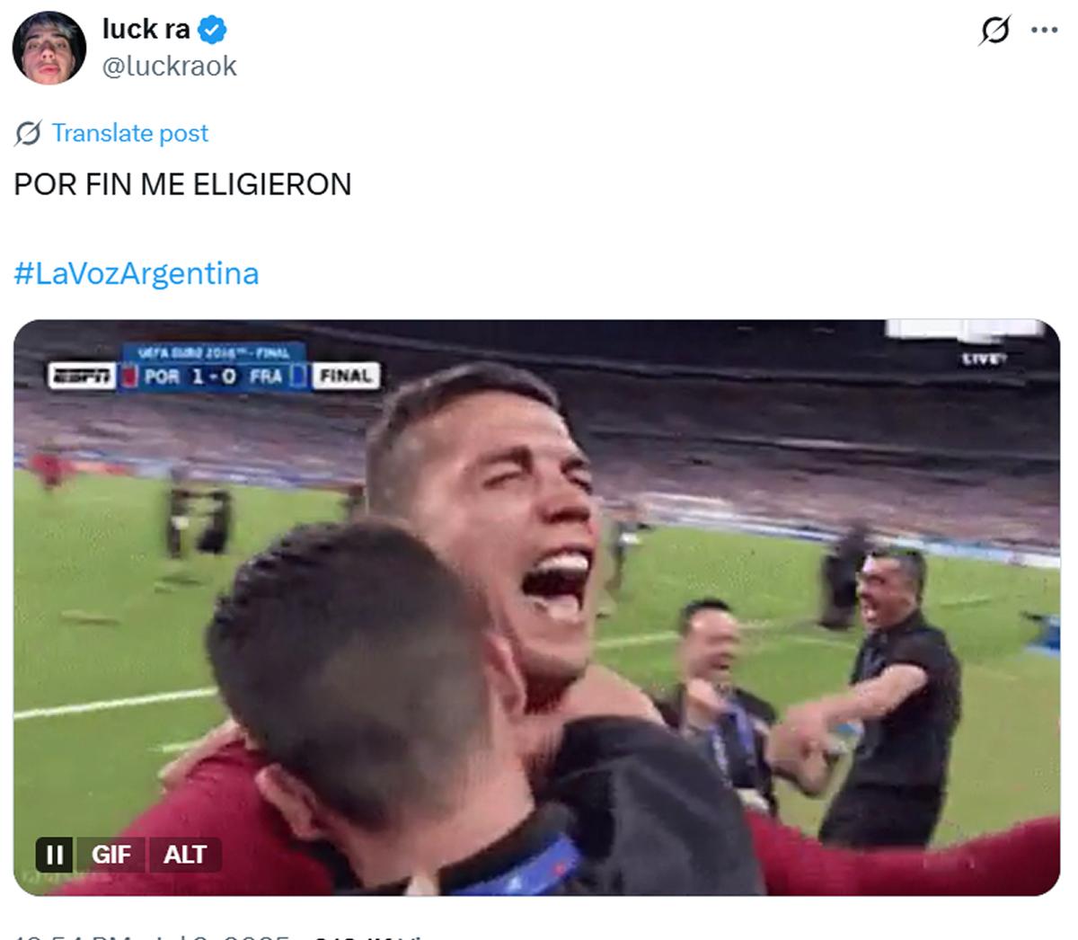 Luck Ra se asumió como el menos favorito en La Voz y las risas estallaron