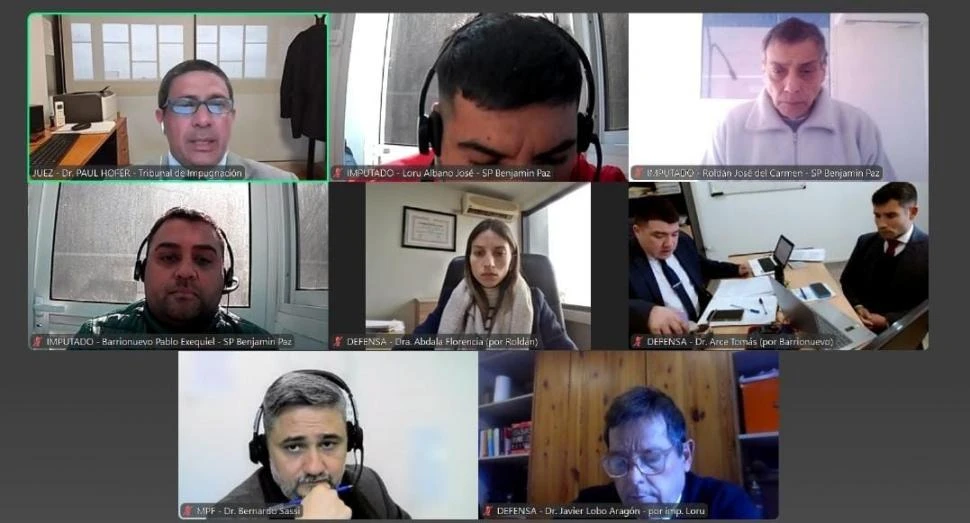 AUDIENCIA. Los defensores de Pablo Barrionuevo, José Albano Lorú y José Roldán plantearon que los riesgos procesales no fueron bien analizados.