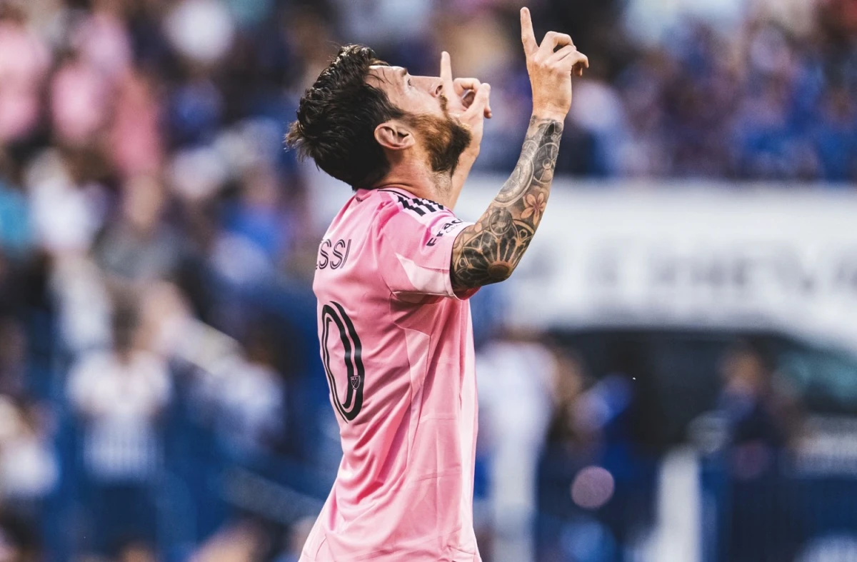 FESTEJO. Messi volvió a mostrar un gran nivel en Inter Miami.