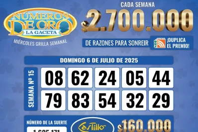 Los Números de Oro de LA GACETA del 6 de julio de 2025