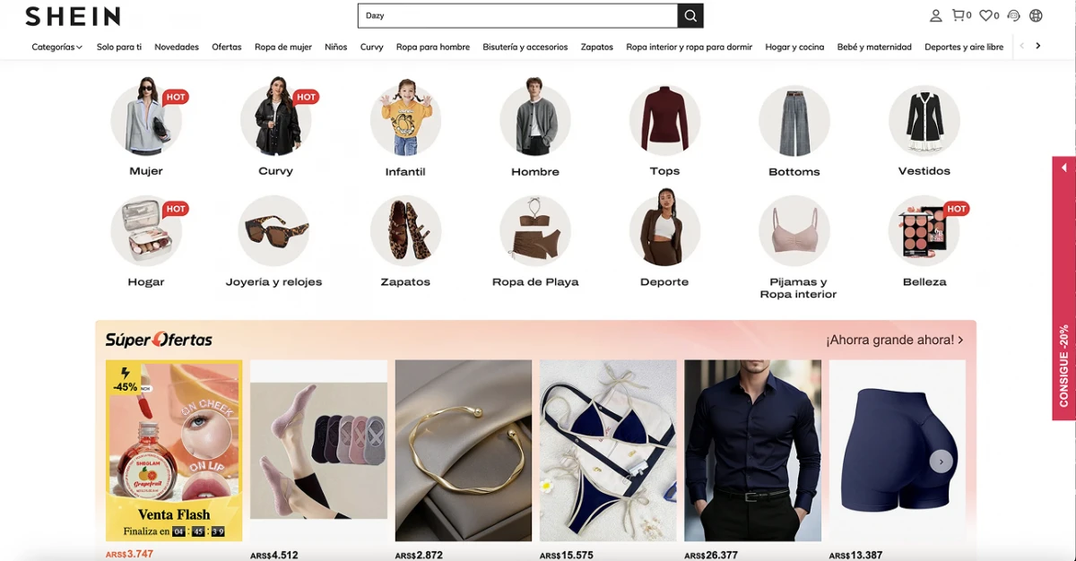 UN LÍMITE EN FRANCIA. El Senado quiere limitar el consumo en plataformas de fast fashion como Shein y Temu. / CAPTURA DE PANTALLA