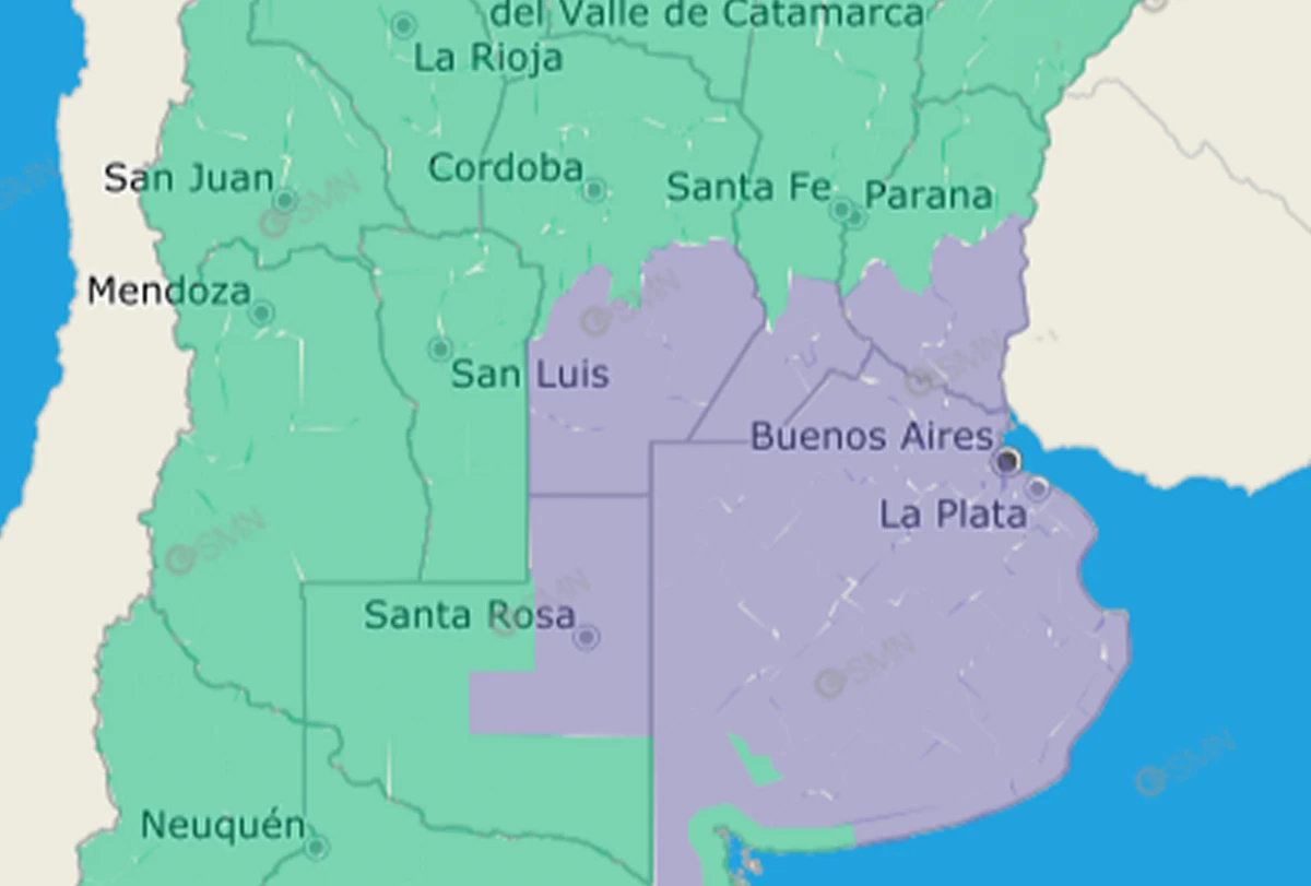 Alerta meteorológica violeta: varias provincias quedarán cubiertas por un singular fenómeno