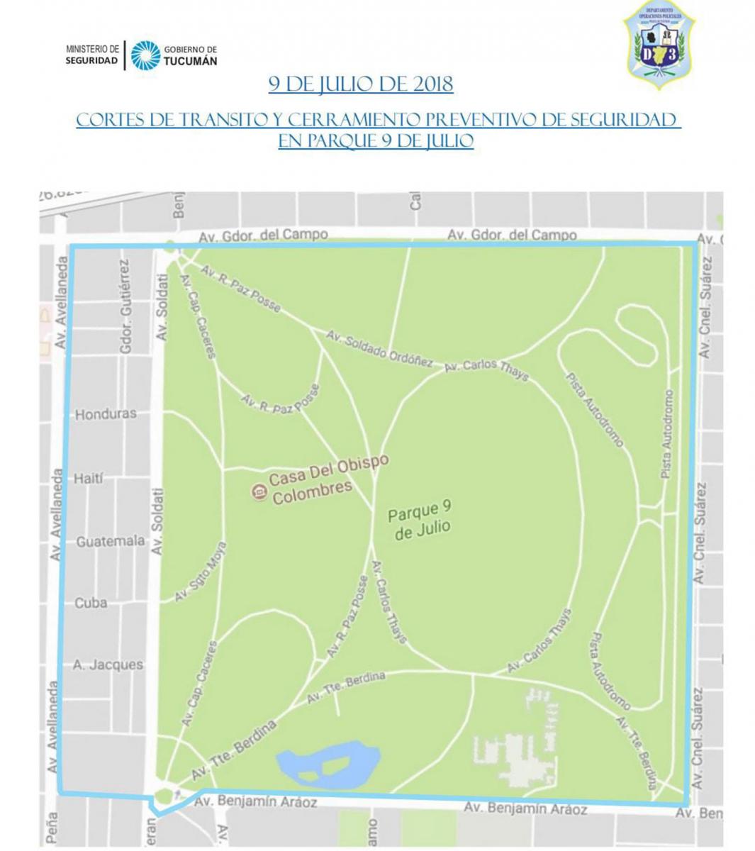 Atención, conductores: estos son los cortes de calles previstos por los festejos del 9 de julio