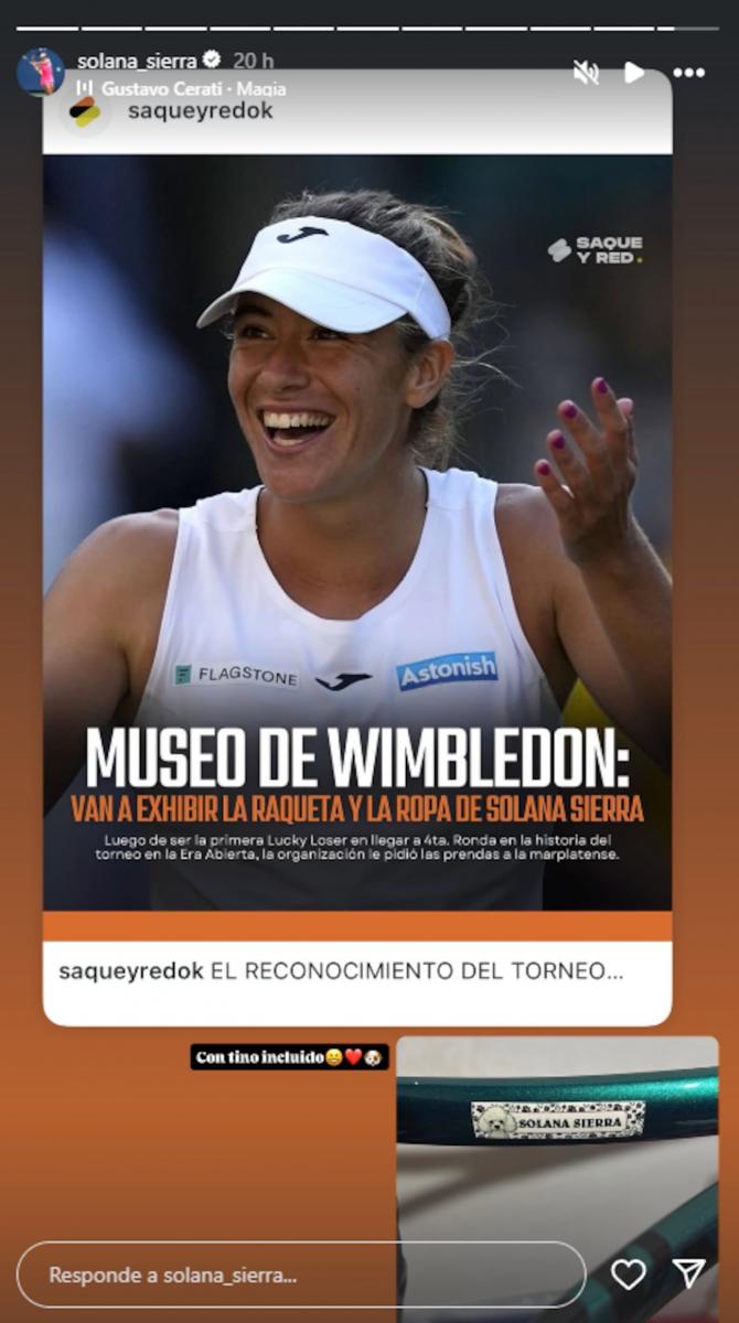 El llamativo pedido que le hizo la organización de Wimbledon a Solana Sierra tras su histórica actuación