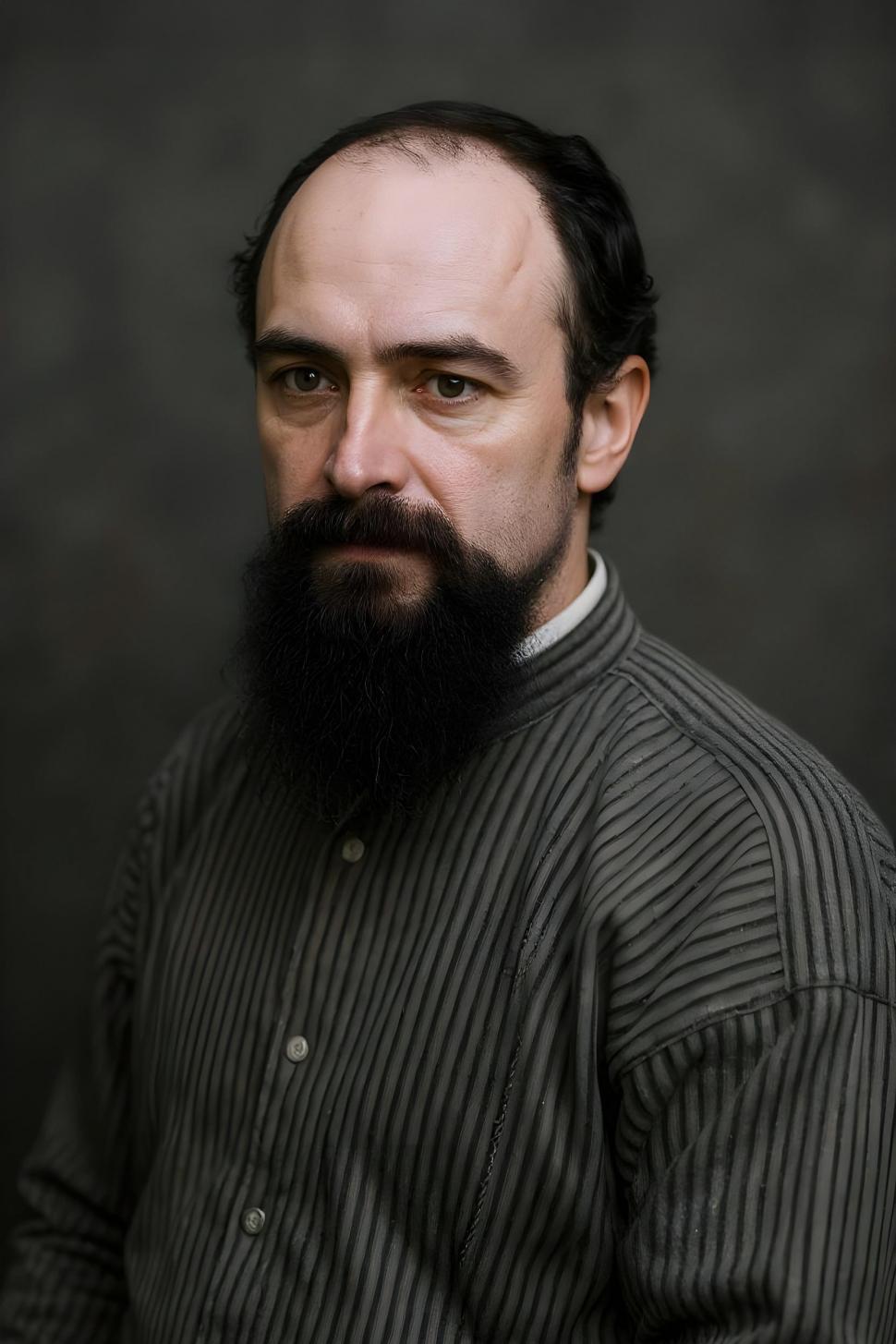 DE 1866. Así quedó el retrato fotográfico de Ángel Paganelli tras ser tratado con inteligencia artificial por Alejandro Grosse.