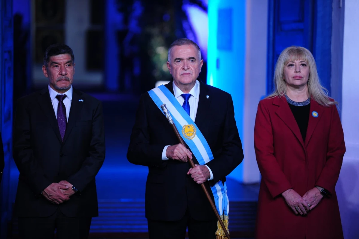 Miguel Acevedo, Osvaldo Jaldo y Rossana Chahla.