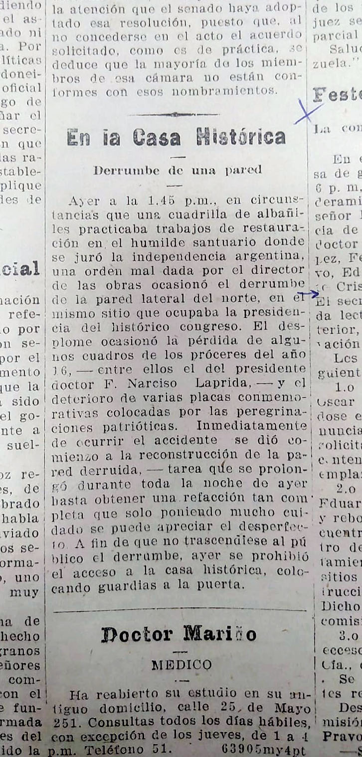 Un secreto de la Casa Histórica sale a la luz después de 109 años