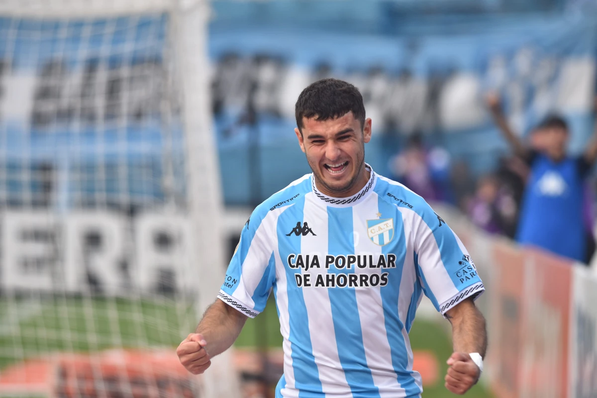 Franco Nicola abrió el marcador a favor de Atlético en el partido frente a San Martín de San Juan.