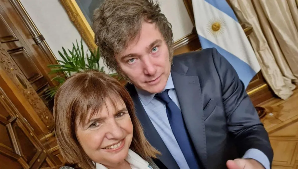 Patricia  Bullrich y Javier Milei