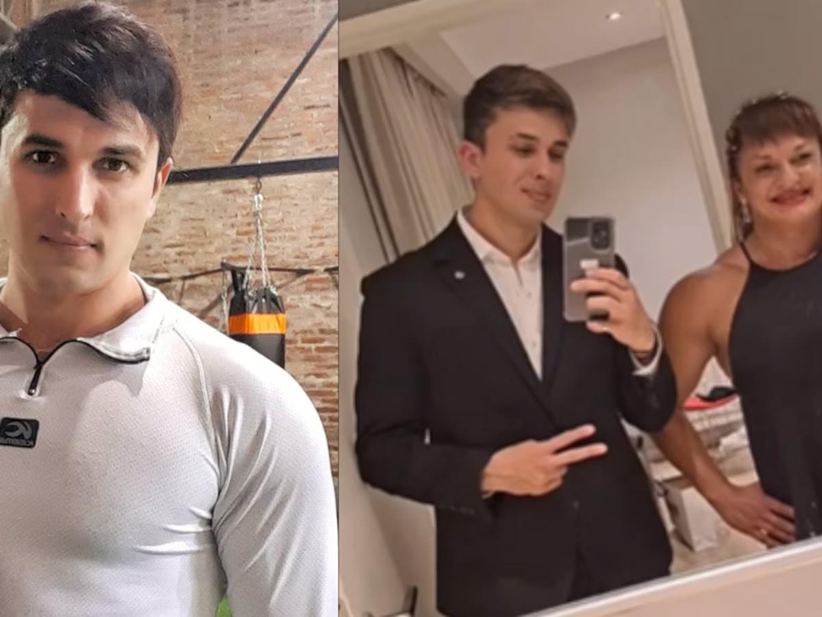 Locomotora Oliveras junto a sus dos hijos, Alexis y Alejandro.