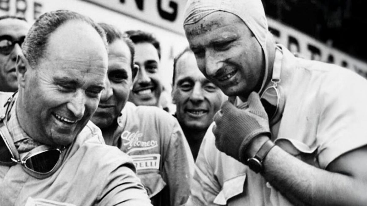 Juan Manuel Fangio el primer ganador en el circuito belga. 