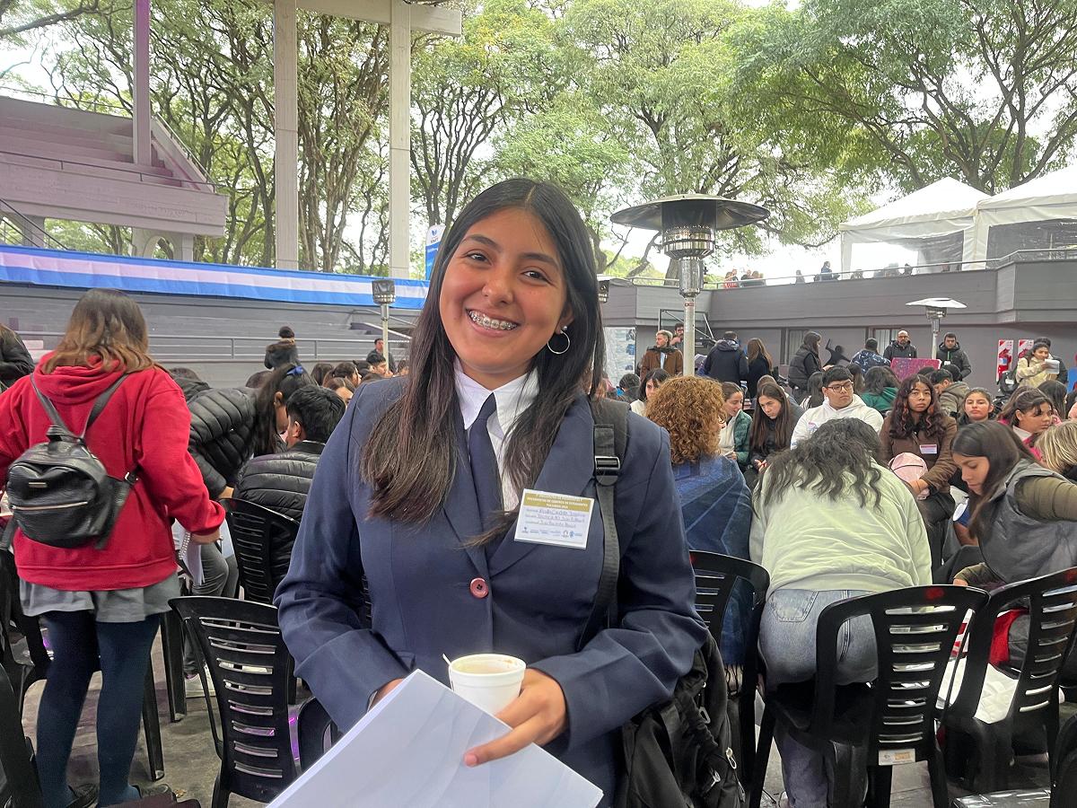 COMPROMISO. Candela Pinilla, de la Escuela Técnica Nº1 de Juan Bautista Alberdi, destacó que su campaña se basó en la cercanía con los alumnos y en actividades para fortalecer la convivencia.