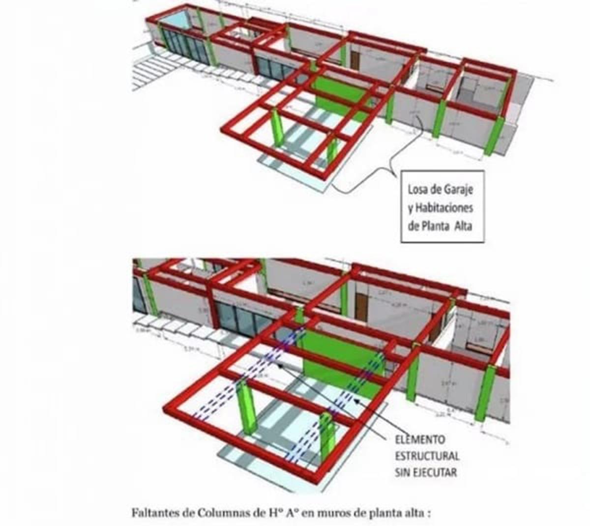 INFORME. Especialistas realizaron una inspección de los daños de la casa.