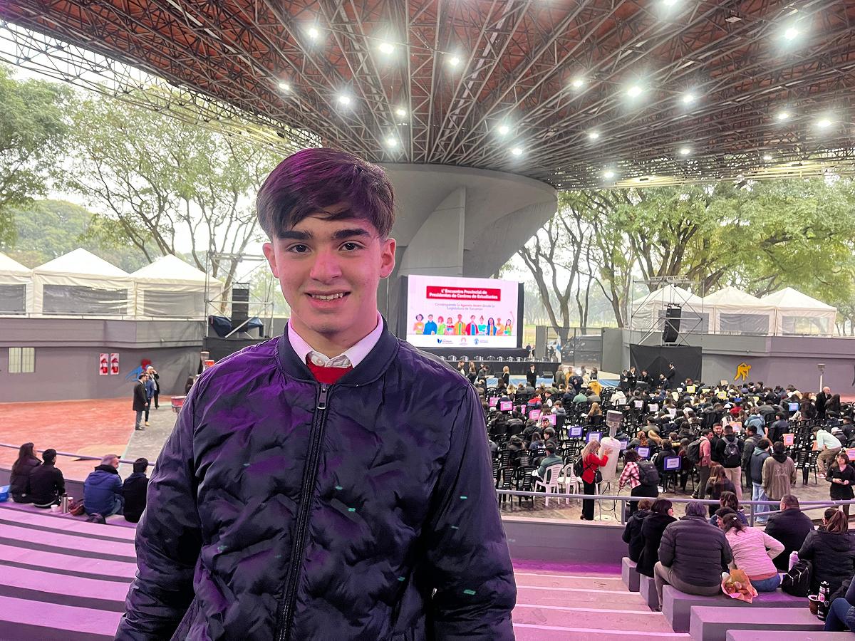 LIDERAZGO. Francisco Isa, del Instituto San José de Calasanz en Aguilares, contó cómo creó su lista para representar a sus compañeros y generar propuestas que unan a los estudiantes.