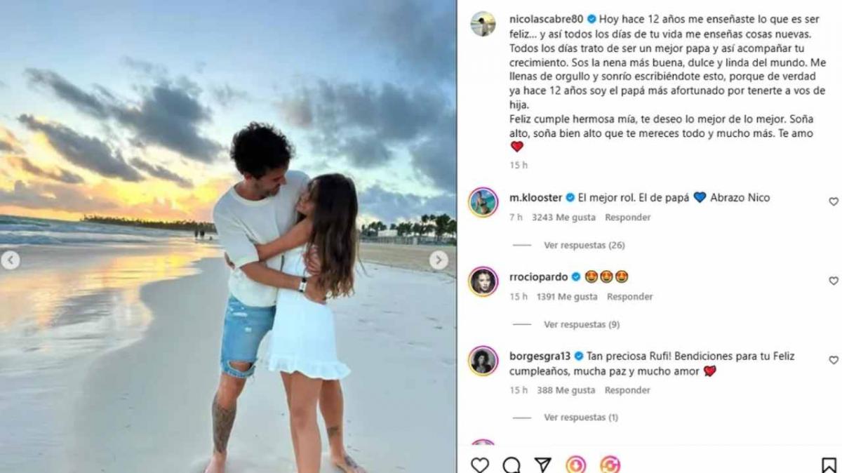 Así luce hoy la hija de Nicolás Cabré y la China Suárez: ¿a quién se parece?