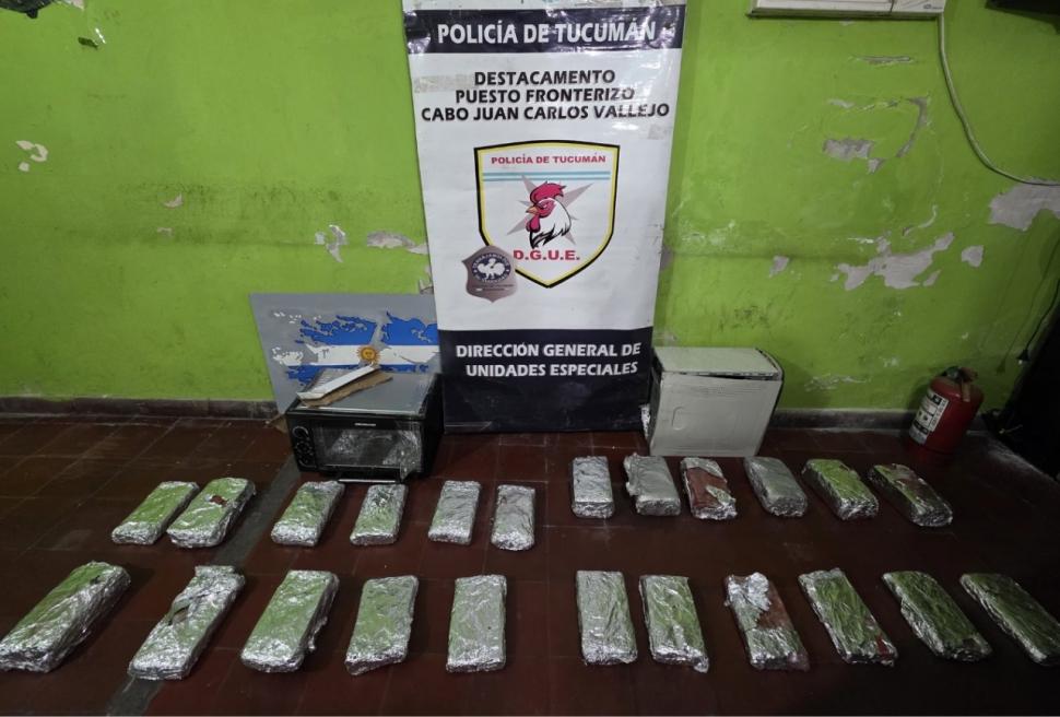 SECUESTRO. Hallan 17 kg de marihuana ocultos en electrodomésticos.