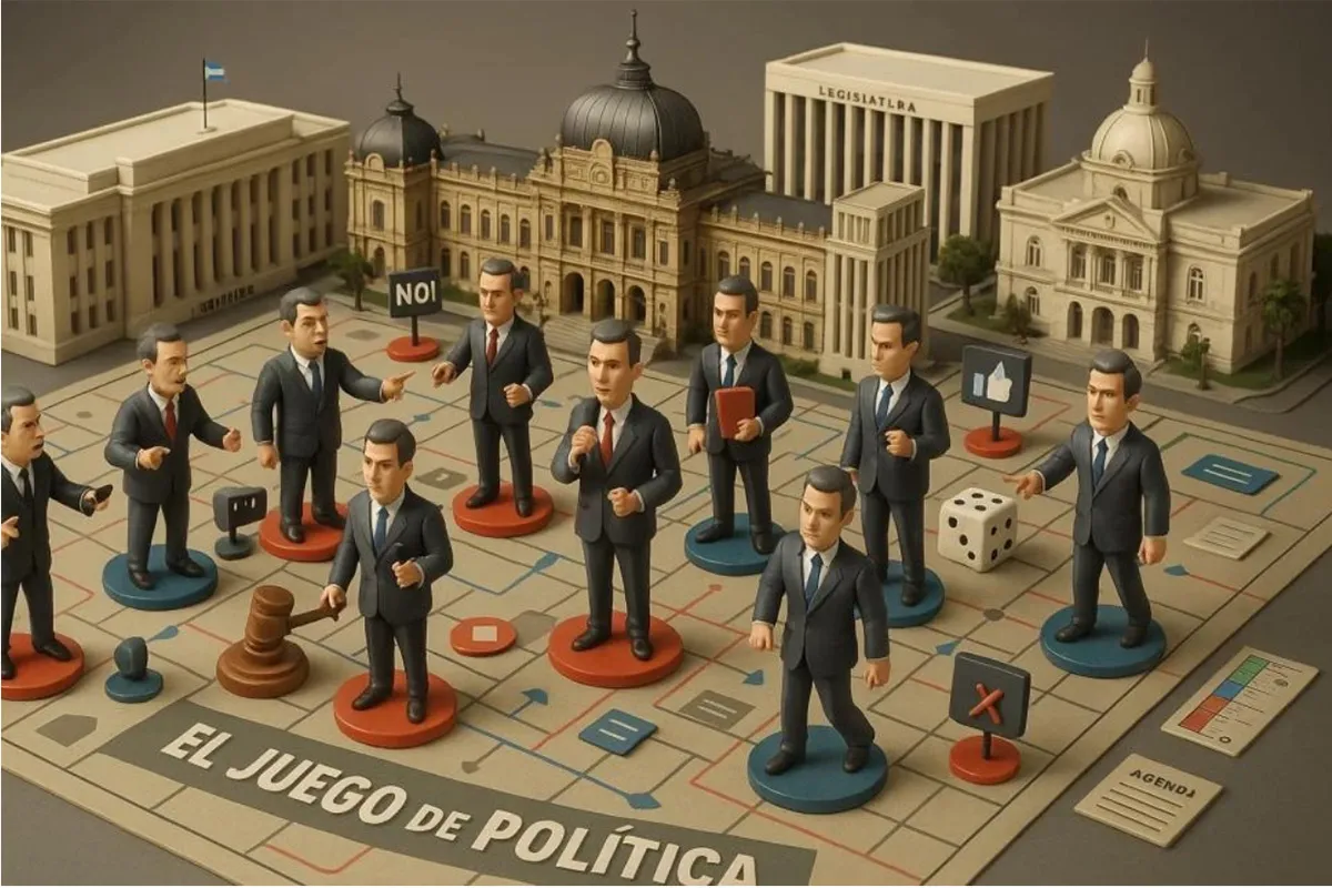 IMAGEN GENERADA POR INTELIGENCIA ARTIFICIAL. Muestra las figuras y las instituciones en las claves políticas de la semana. 