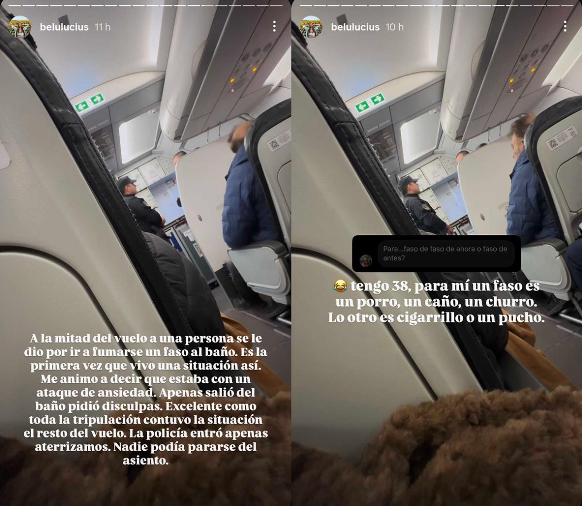 La policía registró el avión en el que Belu Lucius llegó a Tucumán