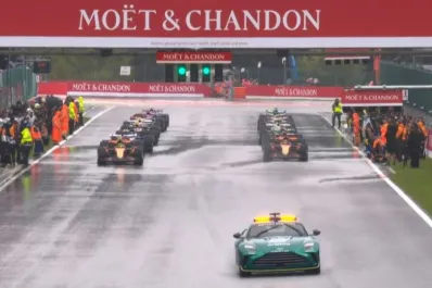 Desde el Alpine de Gasly no se vio casi nada en la vuelta de formación