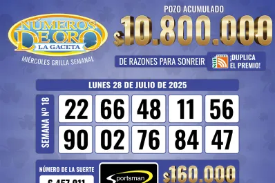 Los Números de Oro de LA GACETA del 28 de julio de 2025