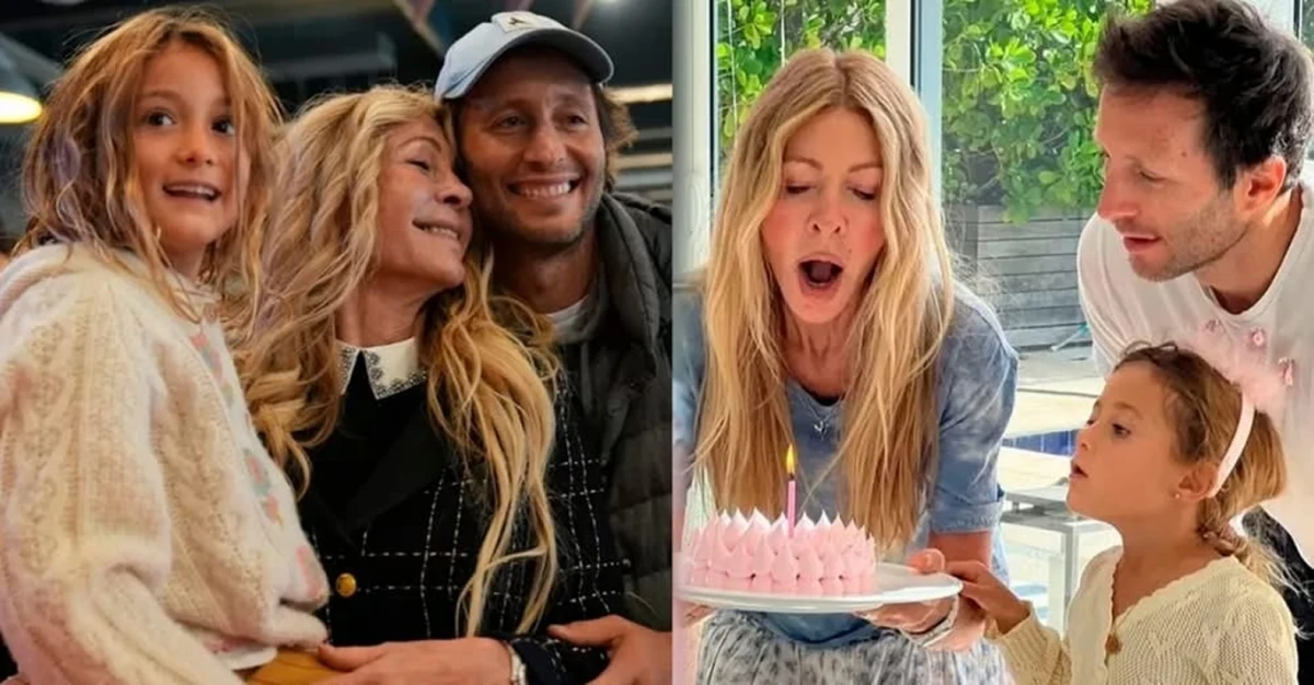 Cris Morena junto a su hijo Tomás y su nieta Mila