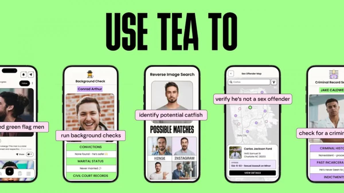 LA APP. Esta es una imagen promocional de Tea Dating, la aplicación donde mujeres calificaban a hombres. / TEA DATING