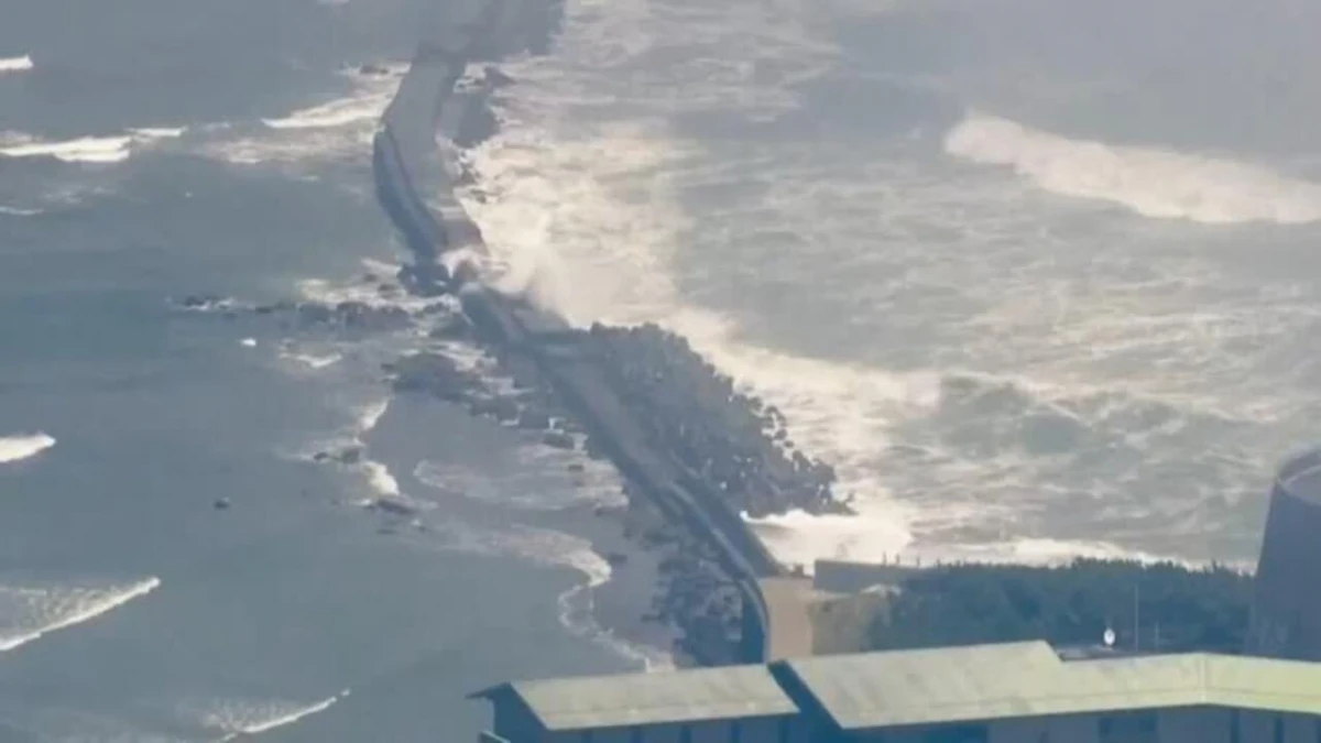 Un tsunami con olas de 1,3 metros golpeó Miyagi