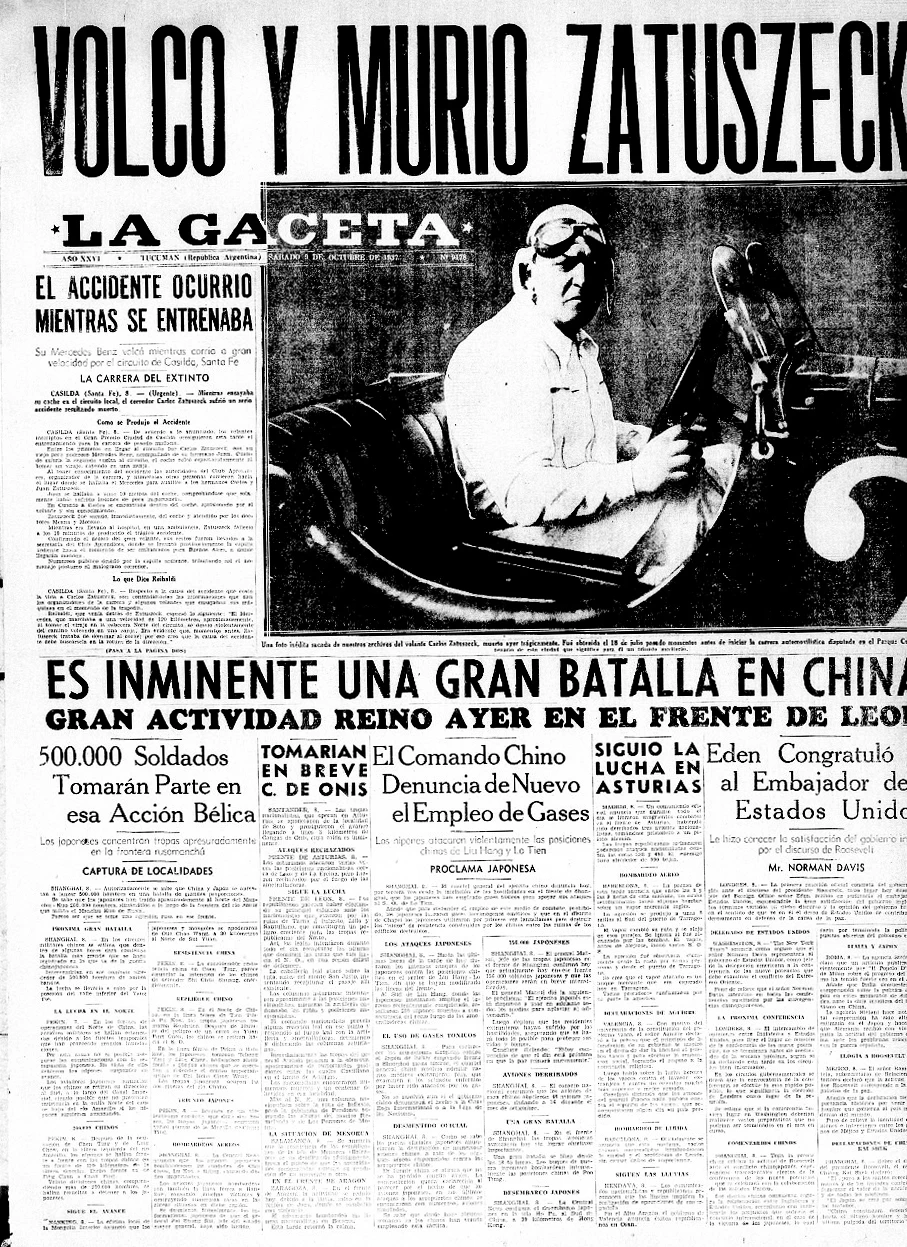 Recuerdos fotográficos: 1937. La absurda tragedia del gran piloto Zatuszeck