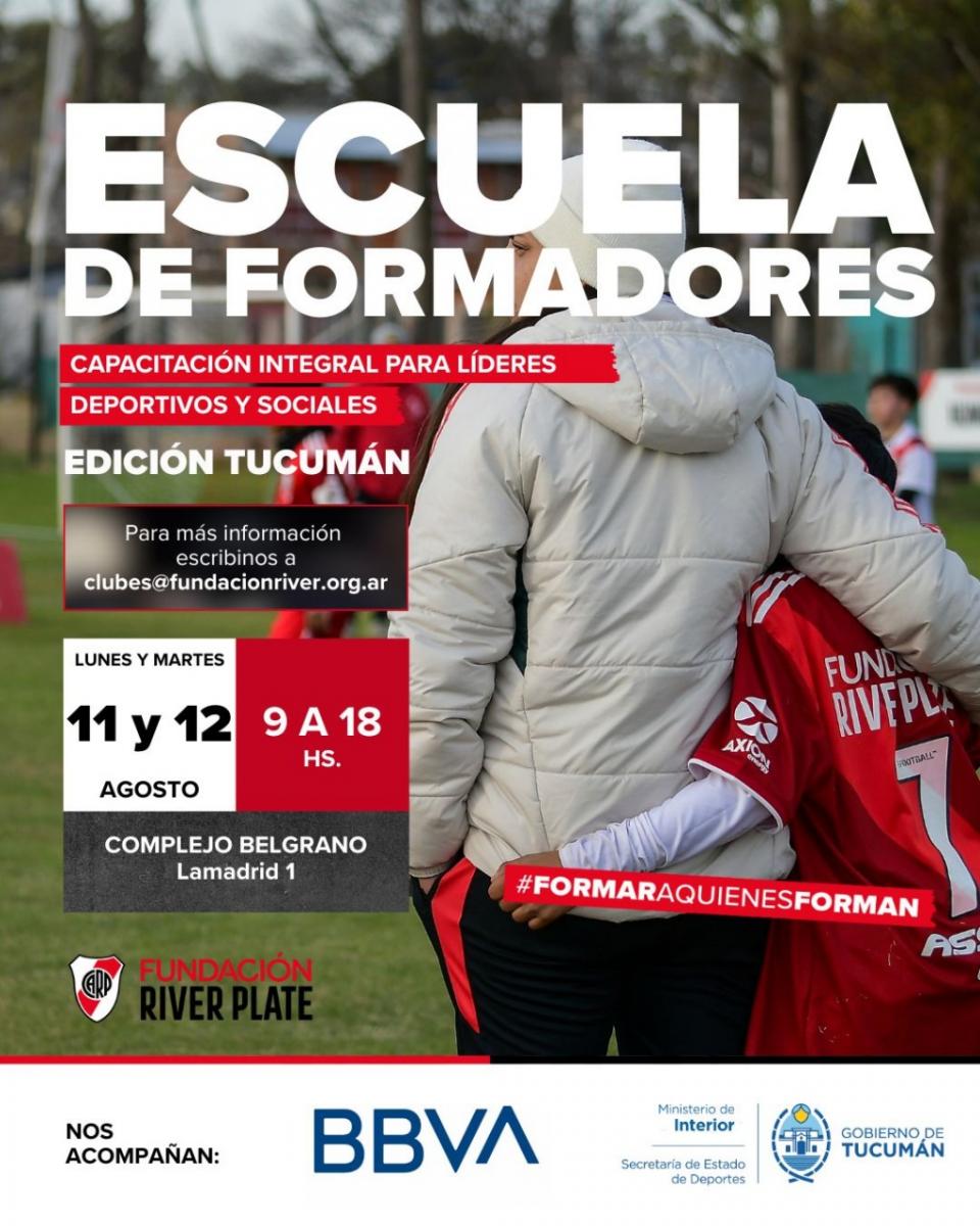La Fundación River Plate capacitará en Tucumán a formadores del deporte
