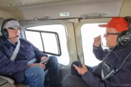 Jaldo sobrevoló el Cerro Muñoz y coordinó esfuerzos para combatir incendio en Tafí del Valle