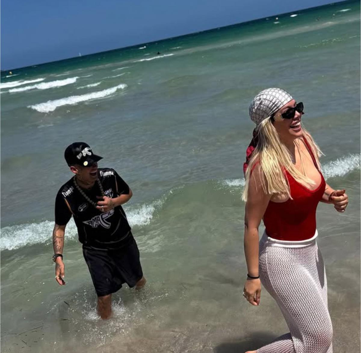 Wanda Nara y L-Gante pasearon juntos por Europa y negaron tener una relación