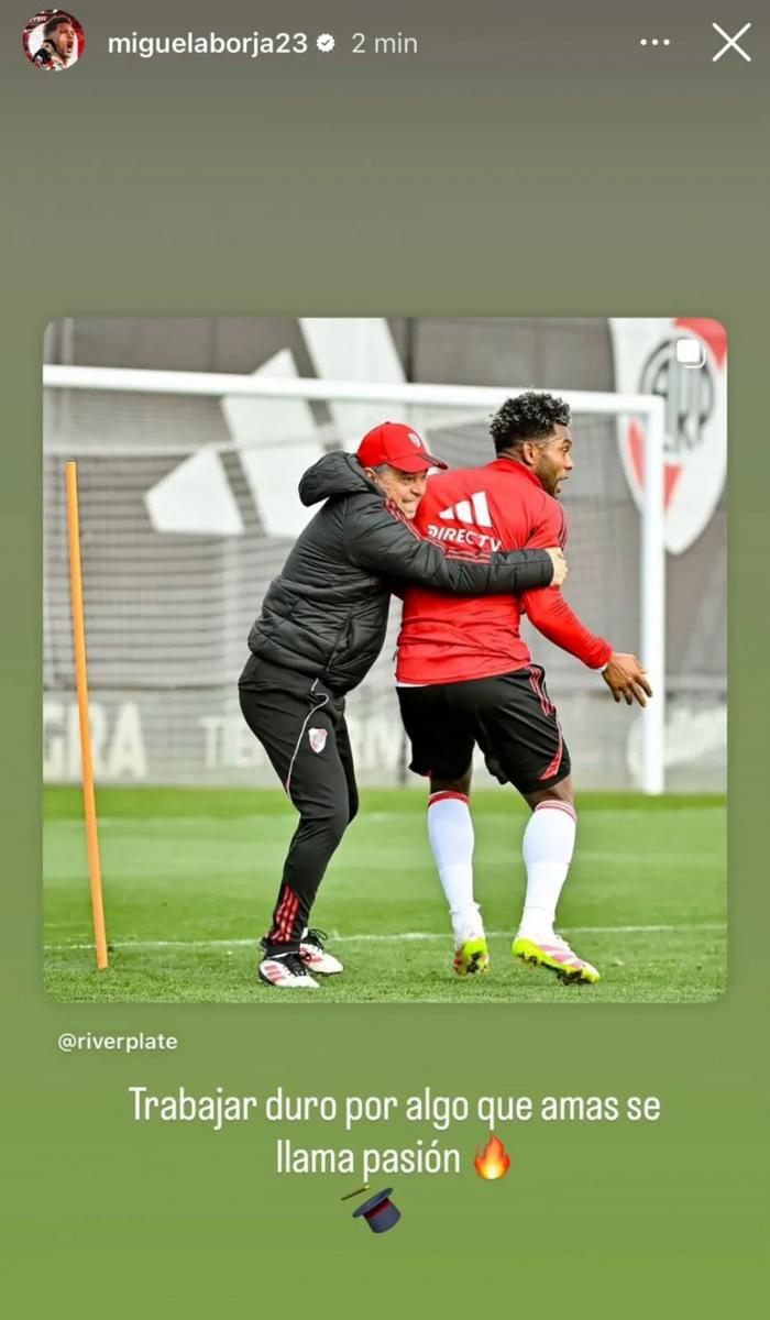 El particular mensaje de Borja en la previa al partido entre River y San Martín de Tucumán