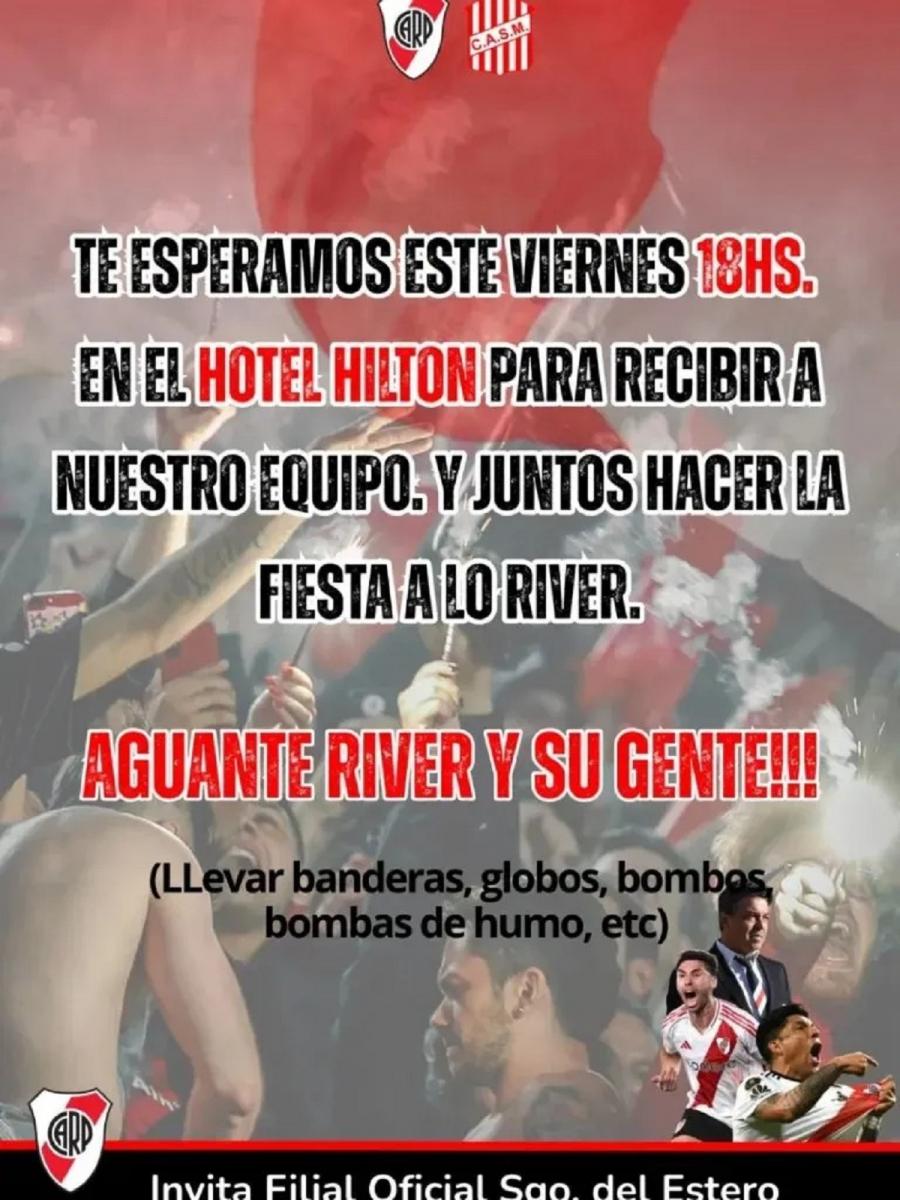 River llega a Santiago del Estero: la fiesta que organizan los hinchas para recibir al plantel