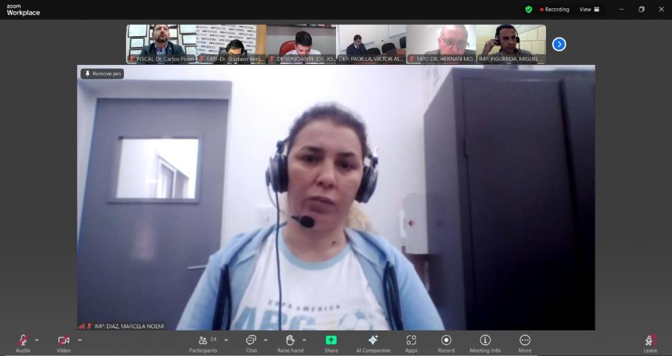 IMPUTADA. Noemí Díaz recibió la pena de dos años de condicional.