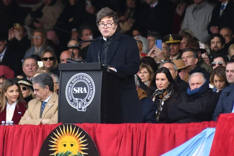 DISCURSO. Milei había anunciado la medida en la exposición de Palermo.
