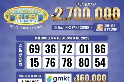 Los Números de Oro de LA GACETA del 6 de agosto de 2025