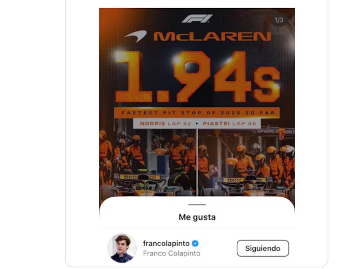 La imagen a la que Colapinto le dio 