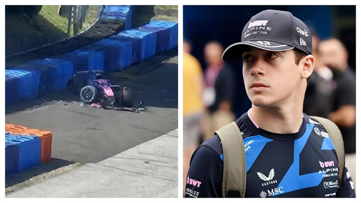 Franco Colapinto se accidentó durante la prueba de neumáticos de Alpine