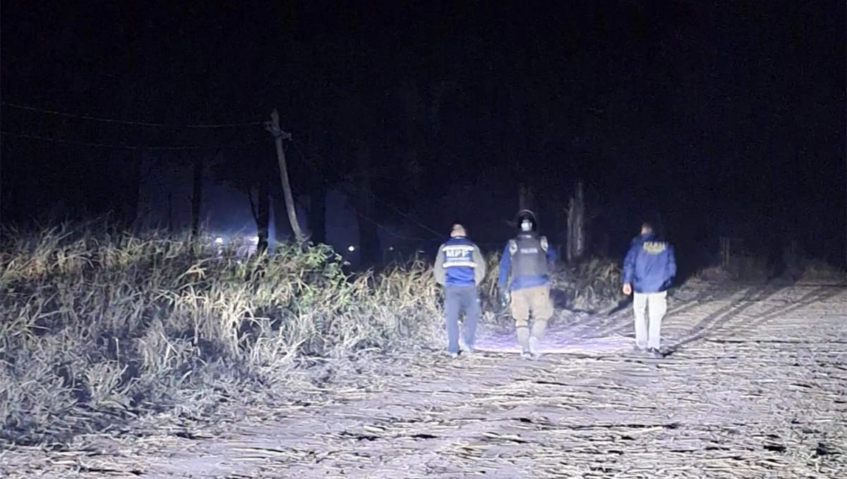 HASTA LA MADRUGADA. La quema de rastrojo y pastizales recién fue controlada pasada la medianoche.