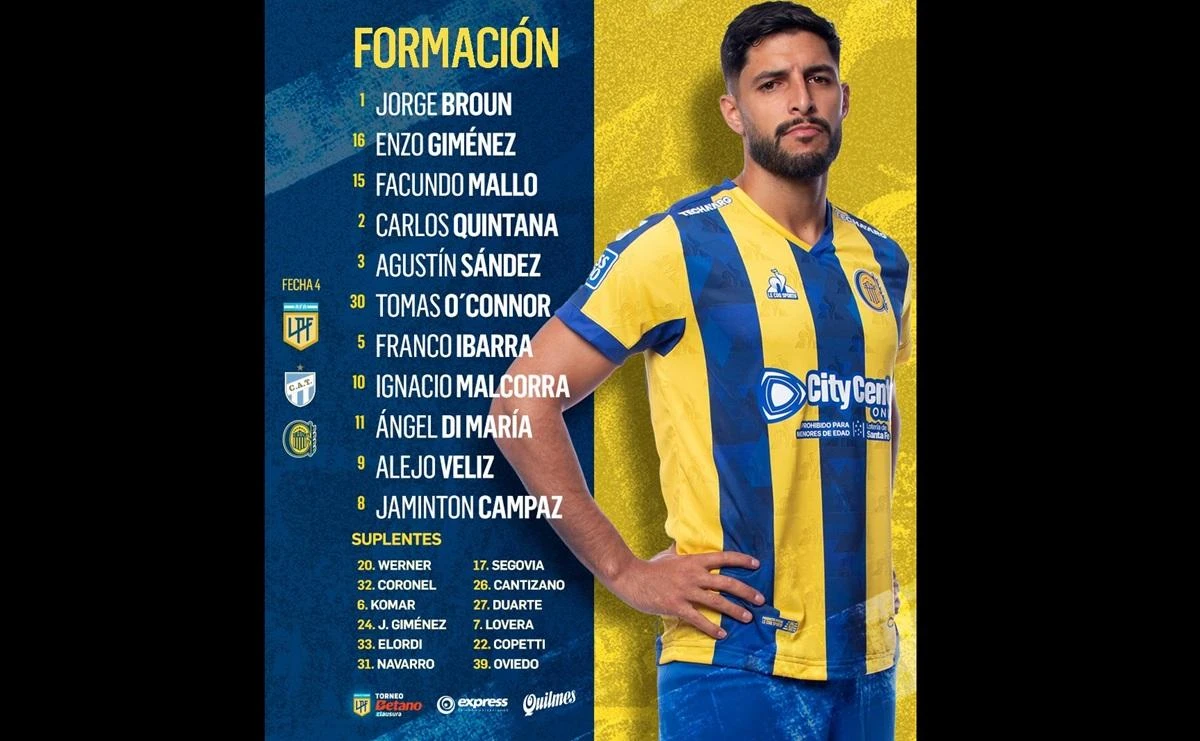 Los 11 titulares de Rosario Central
