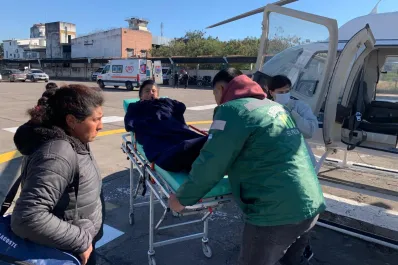 Operativo aéreo en Chasquivil salvó la vida de una paciente de 73 años