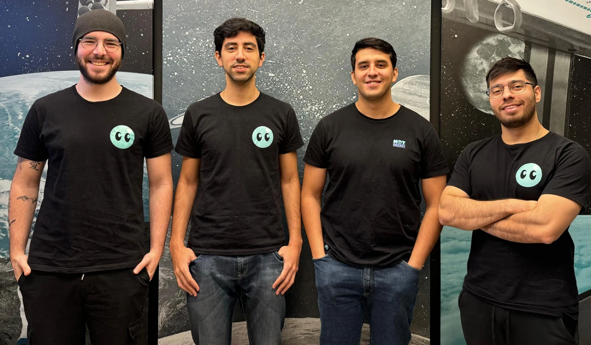 EDUCACIÓN MADE IN TUCUMAN. De izquierda a derecha, Matías Rojas, Agustín Lencina, Marco Canevaro e Iván Taddei llevaron Notnini a Silicon Valley. / CORTESÍA MARCO CANEVARO