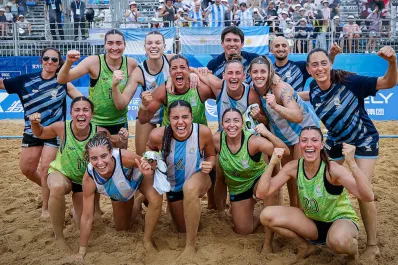 Histórico: la selección femenina de beach handball se colgó el oro en los Juegos Mundiales de China