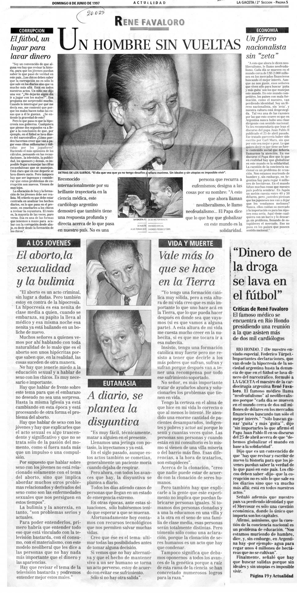 A 25 años de su fallecimiento: René Favaloro, uno de los argentinos más ilustres