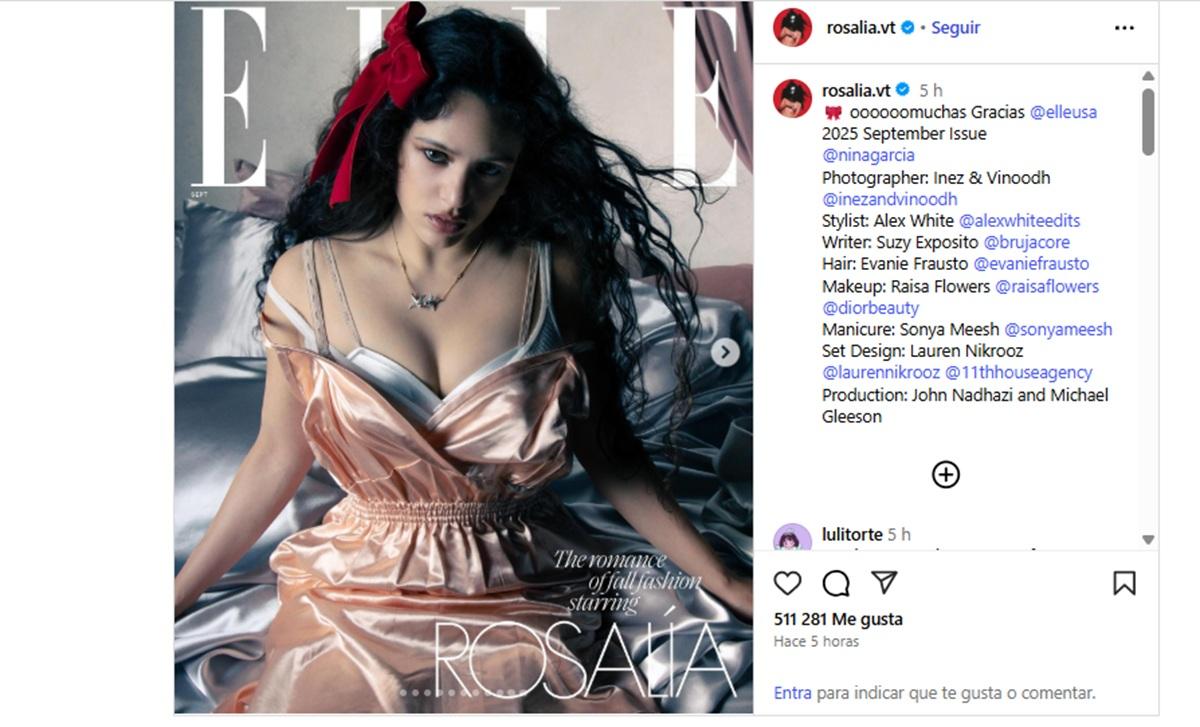 Rosalía rinde homenaje a la Duquesa de Alba y a Goya en una sesión de fotos para una revista de Estados Unidos