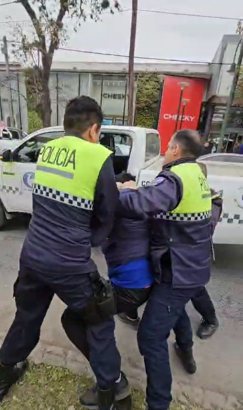 DETENCIONES. Cerca del Solar hubo forcejeos y cadetes demorados, que fueron liberados más tarde. capturas de video