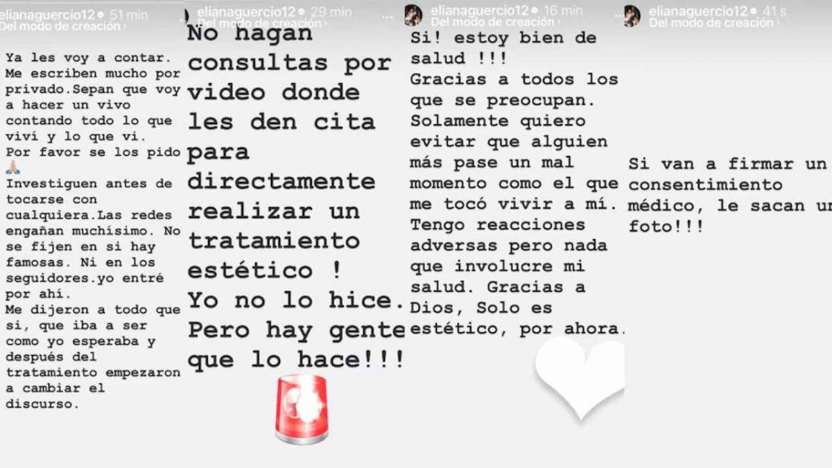 Eliana Guercio reveló su drama tras un tratamiento estético: “Se me deformó la cara”