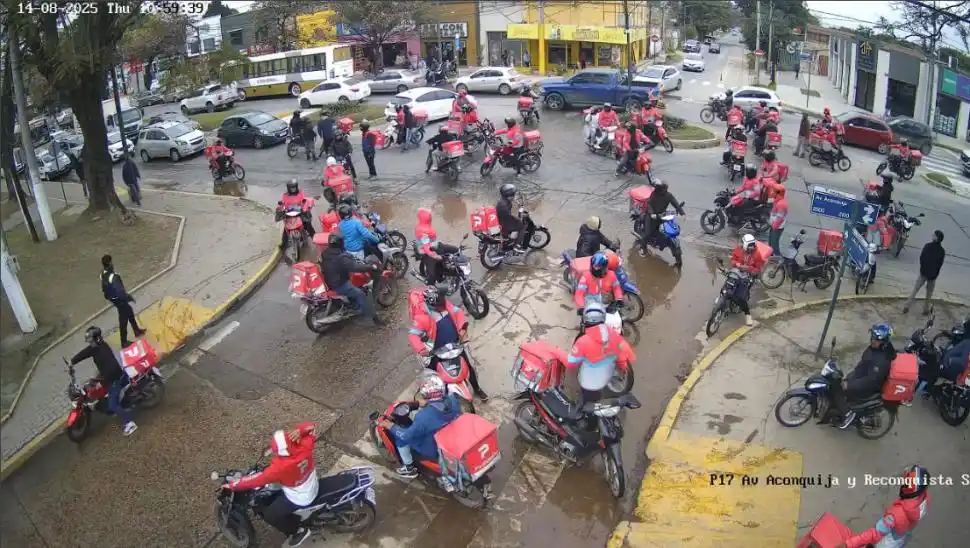 DISTURBIOS. El jueves un grupo de cadetes realizó una protesta que terminó con agresiones y detenidos. captura de video